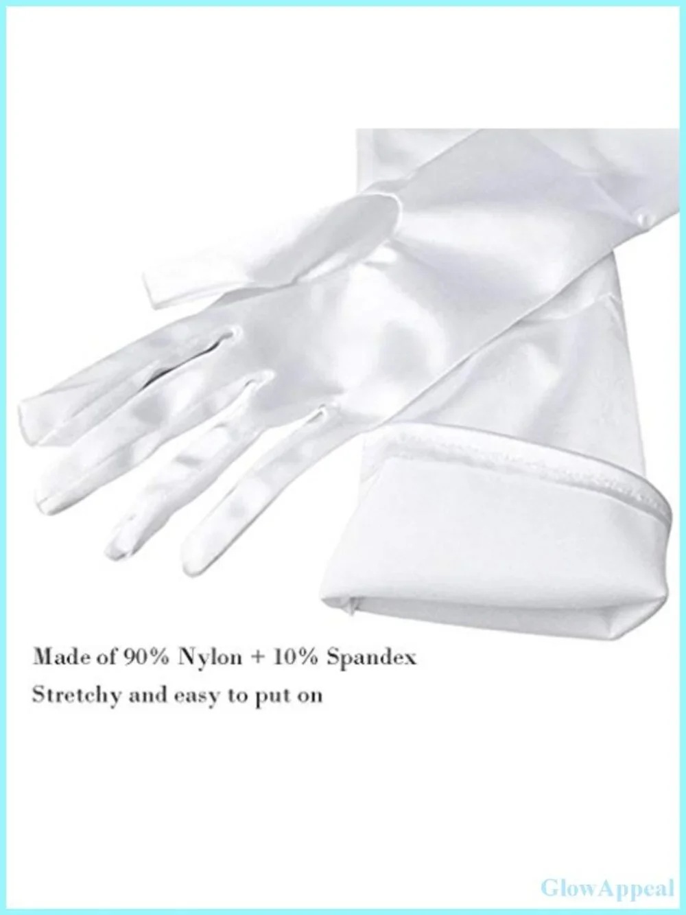 21in Opera Satin Gloves for Women Costume 1920s Elbow Length